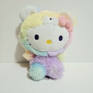 Sanrio Hello Kitty Rainbow Sherbet Bear Costume Outfit Plush Stuffed Toy 7"